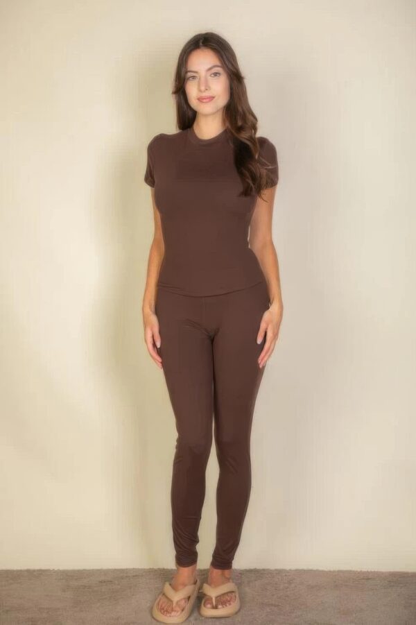 Everyday Stretch Jersey Leggings – Coffee