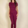 Everyday Stretch Leggings – Burgundy