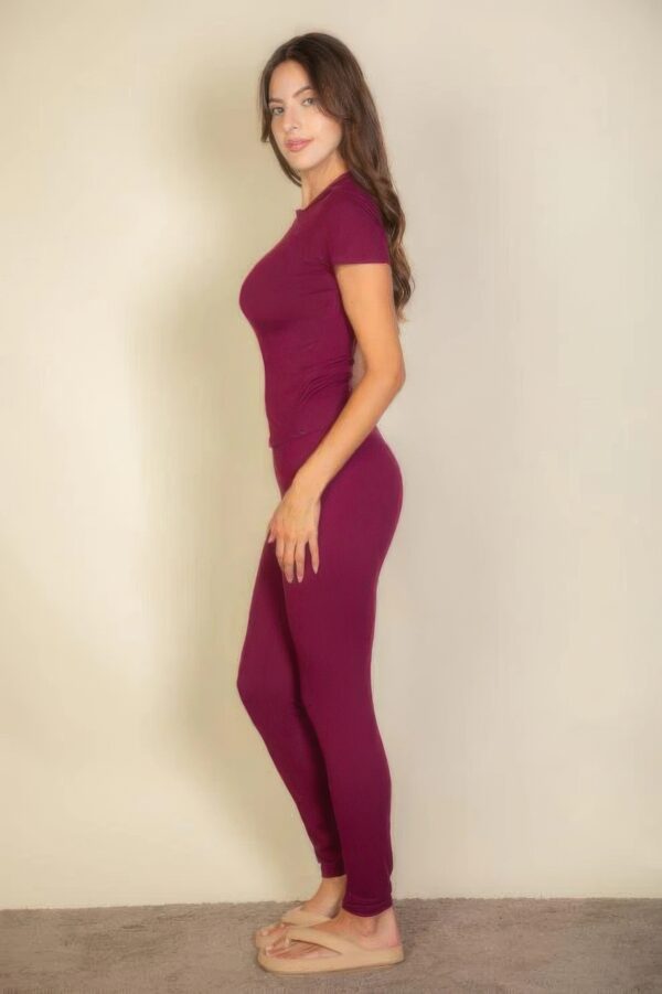 Everyday Stretch Leggings – Burgundy