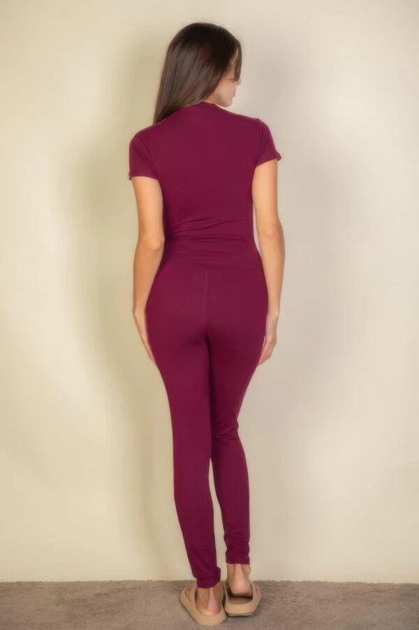 Everyday Stretch Leggings – Burgundy