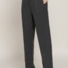 High Waist Pintuck Long Pants – Heather Charcoal