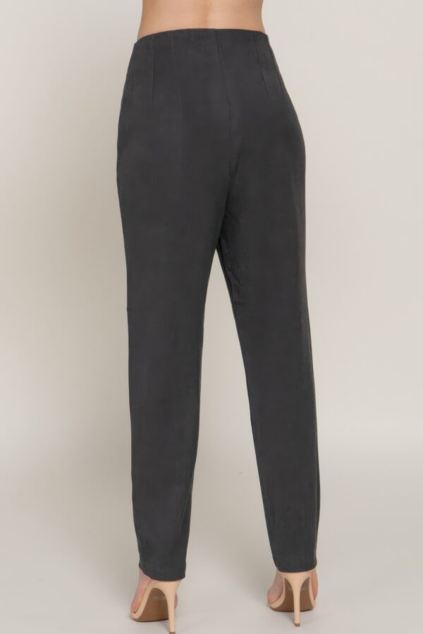 High Waist Pintuck Long Pants – Heather Charcoal