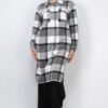 Plaid Buttoned Shacket Coat – Collared Black