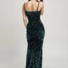 Cecily Teddy Velvet Corset Maxi Dress – Hunter Green