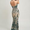 Art Deco Sequin Maxi Dress with Spaghetti Straps – Hunter