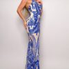 Spaghetti-Strap Art Deco Sequin Maxi Dress – Royal Blue