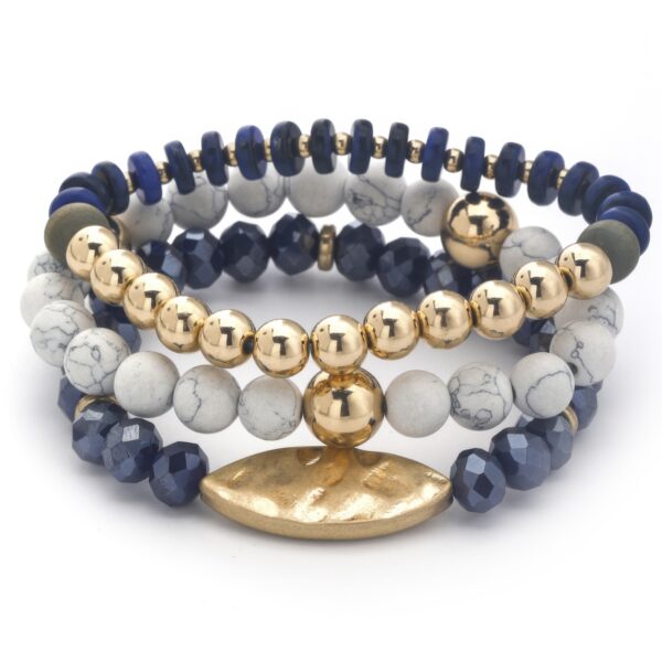Multi Mix Bead Stretch Bracelet Set – Mixed Bead Layers