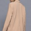 Notched-Collar Blazer with Front Button – Taupe