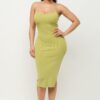 Side-Slit Cami Midi Dress – Green Bean