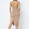 Side Slit Cami Dress – Milk Coffee