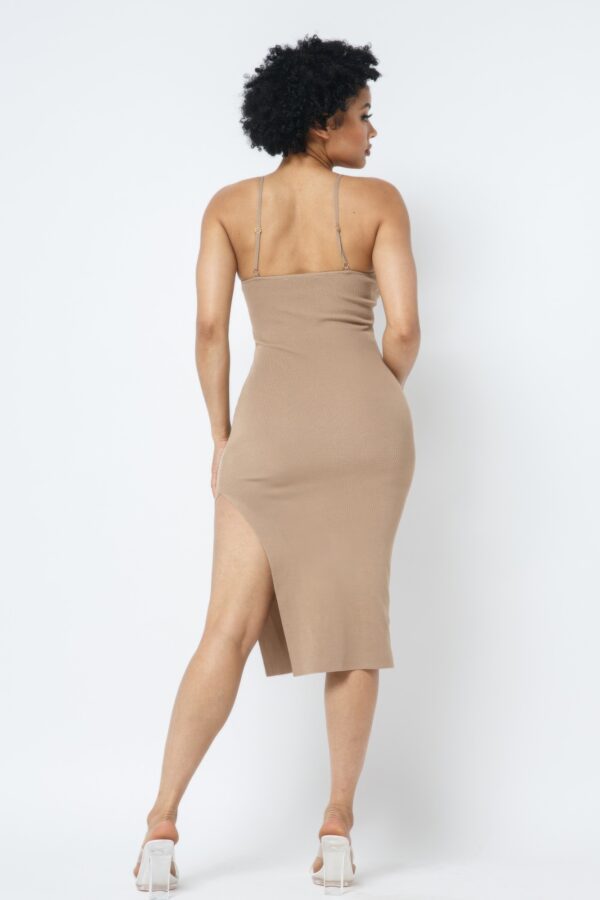 Side Slit Cami Dress – Milk Coffee
