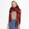 Buffalo Plaid Scarf – Oversized Black & Red Plaid