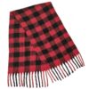 Buffalo Plaid Scarf – Oversized Black & Red Plaid