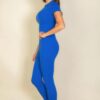 Round Neck Fitted Short Sleeve T-Shirt – Royal