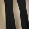 High Waist Stretch Crepe Flare Pants – Black