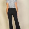 High Waist Stretch Crepe Flare Pants – Black