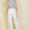 High-Waist Stretch Crepe Flare Pants – White