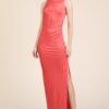 Back Cut-Out Maxi Dress with Side Shirring – Rosy Chic