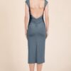 Boatneck Midi Dress with Open Back – Grisalle