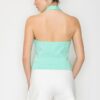 Halter Neck Buckled Open-Back Crop Top – Pool Mint