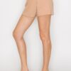 High-Rise Wrap Mini Skort with Elastic Waist – New Taupe