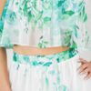 Printed Crop Top & Wide-Leg Pants Set – Ivory