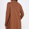 Longline Open-Front Sweater Cardigan – Brown
