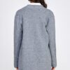 Soft-Knit Longline Open-Front Cardigan – Grey