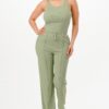 Ribbed Tank & Drawstring Pant Set – Fresh Green