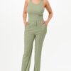 Ribbed Tank & Drawstring Pant Set – Fresh Green