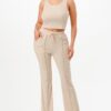 Ribbed Tank Top & Pant Set – Binded Waist, Khaki