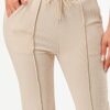 Ribbed Tank Top & Pant Set – Binded Waist, Khaki