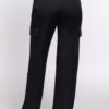 Straight Fit Long Pants with Side Pockets – Black