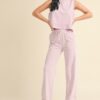 Mineral Wash Sleeveless Top – Lavender Crewneck