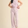 Mineral Wash Sleeveless Top – Lavender Crewneck
