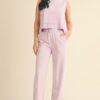 Mineral Wash Sleeveless Top – Lavender Crewneck