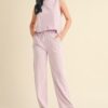 Mineral Wash Sleeveless Top – Lavender Crewneck
