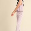 Mineral Wash Sleeveless Top – Lavender Crewneck