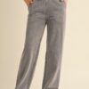 Mineral Wash French Terry Pants – Charcoal