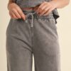 Mineral Wash French Terry Pants – Charcoal