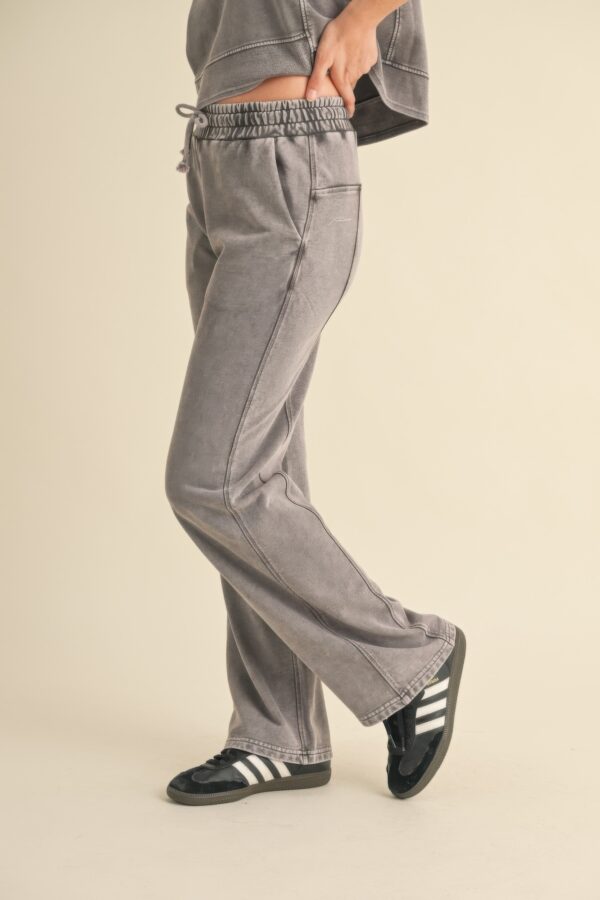 Mineral Wash French Terry Pants – Charcoal