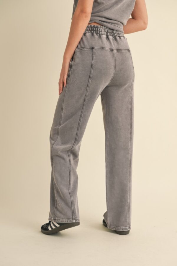 Mineral Wash French Terry Pants – Charcoal