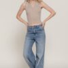 Sleeveless Polo Knit Top – Taupe