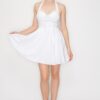 Corset Self-Tie Halter Dress – Off White