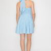 Corset Halter Ribbon Lace-Up Dress – Sky Blue