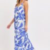 Floral Maxi Dress – Strapless Scoop-Back Tie