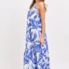 Floral Maxi Dress – Strapless Scoop-Back Tie