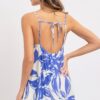 Floral Maxi Dress – Strapless Scoop-Back Tie