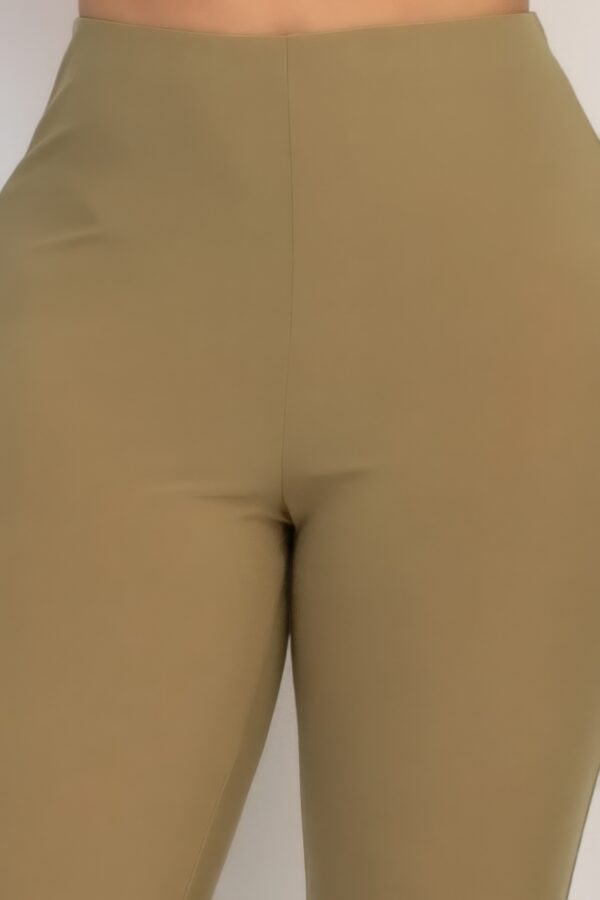 High-Rise Fit-and-Flare Elastic Waist Pants