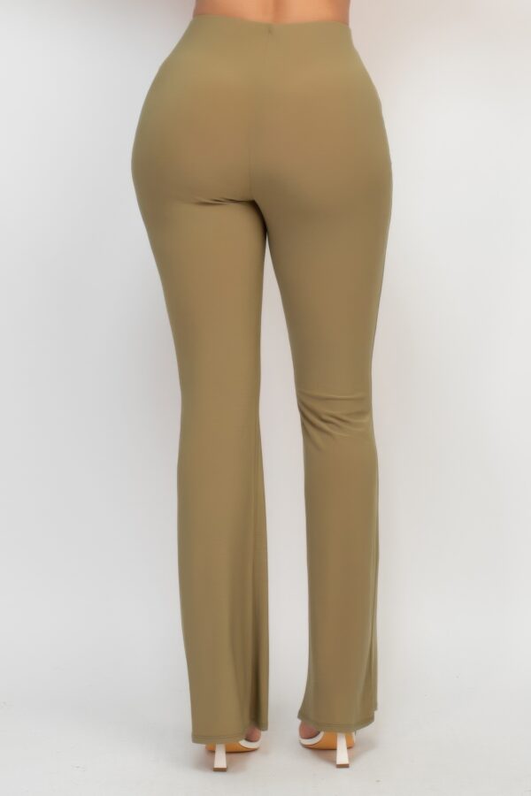 High-Rise Fit-and-Flare Elastic Waist Pants